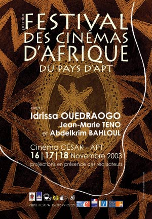 1er festival des cinémas d'afrique du pays d'APT   