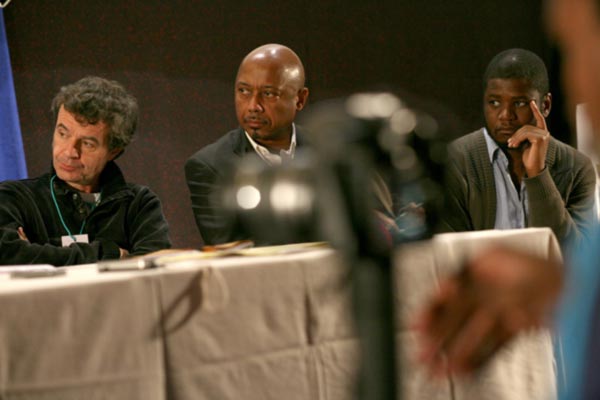 Jean-Marie Barde, Raoul Peck, Lionel Méta © VM